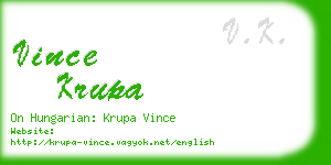 vince krupa business card